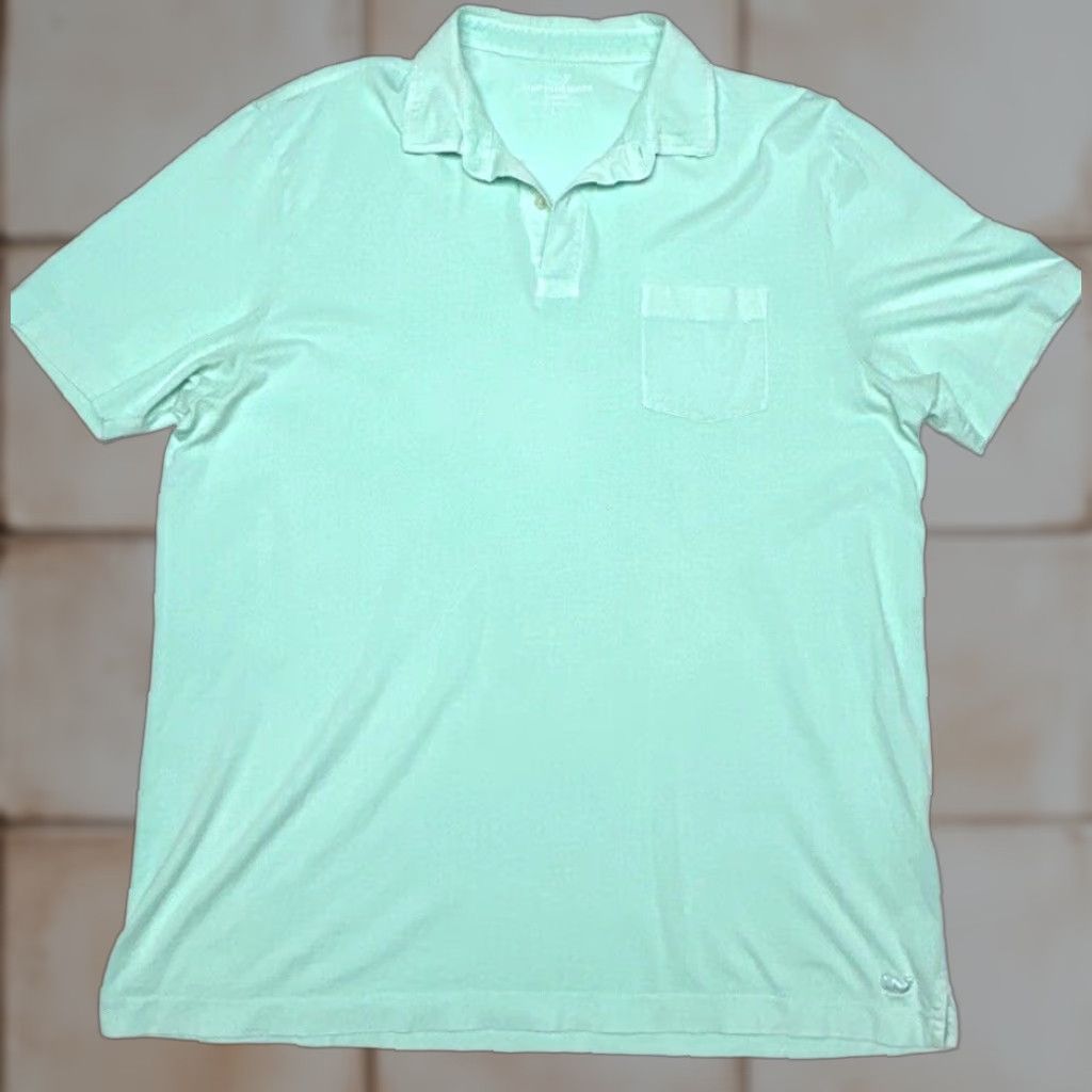 Vineyard Vines Vineyard Vines Polo Shirt Mens Large Teal Classic Fit Pocket Pima Cotton Short Sleeve Preppy Size US L / EU 52-54 / 3 - 1 Thumbnail