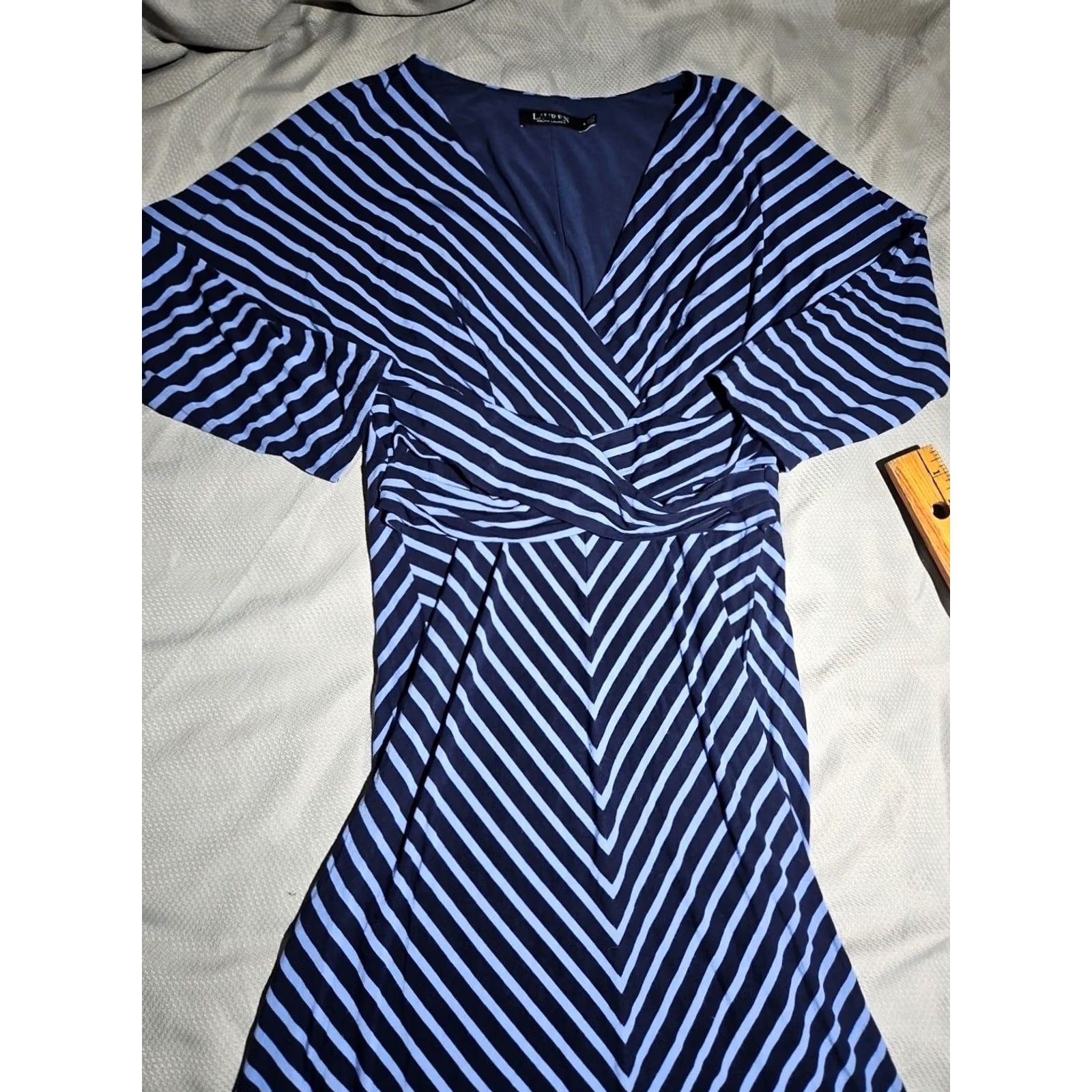Ralph Lauren VINTAGE? No. Ralph Lauren Black Label Womens Dress Blue Small Long Stretchy Shift Geometric Dress Size M / US 6-8 / IT 42-44 - 2 Thumbnail