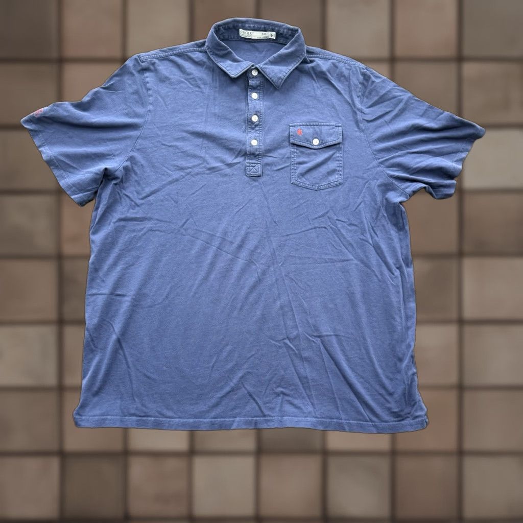 Vintage Criquet Polo Shirt Men 2XL Blue Organic Cotton Golf Preppy Logo Short Sleeve Casual Slimming Regular Size 2XL Mens Size US XXL / EU 58 / 5 - 1 Thumbnail