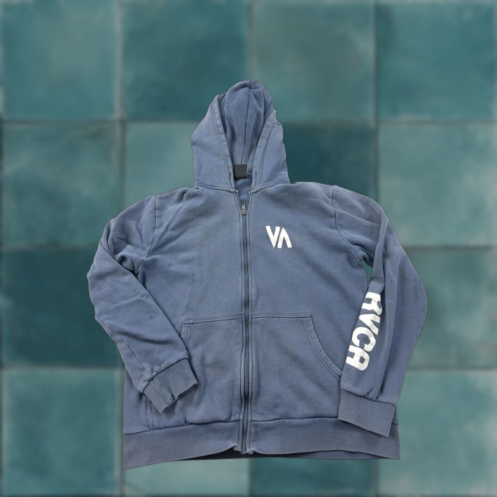 RVCA RVCA Hoodie Sweatshirt Men’s S Blue Full Zip Size US S / EU 44-46 / 1 - 1 Thumbnail