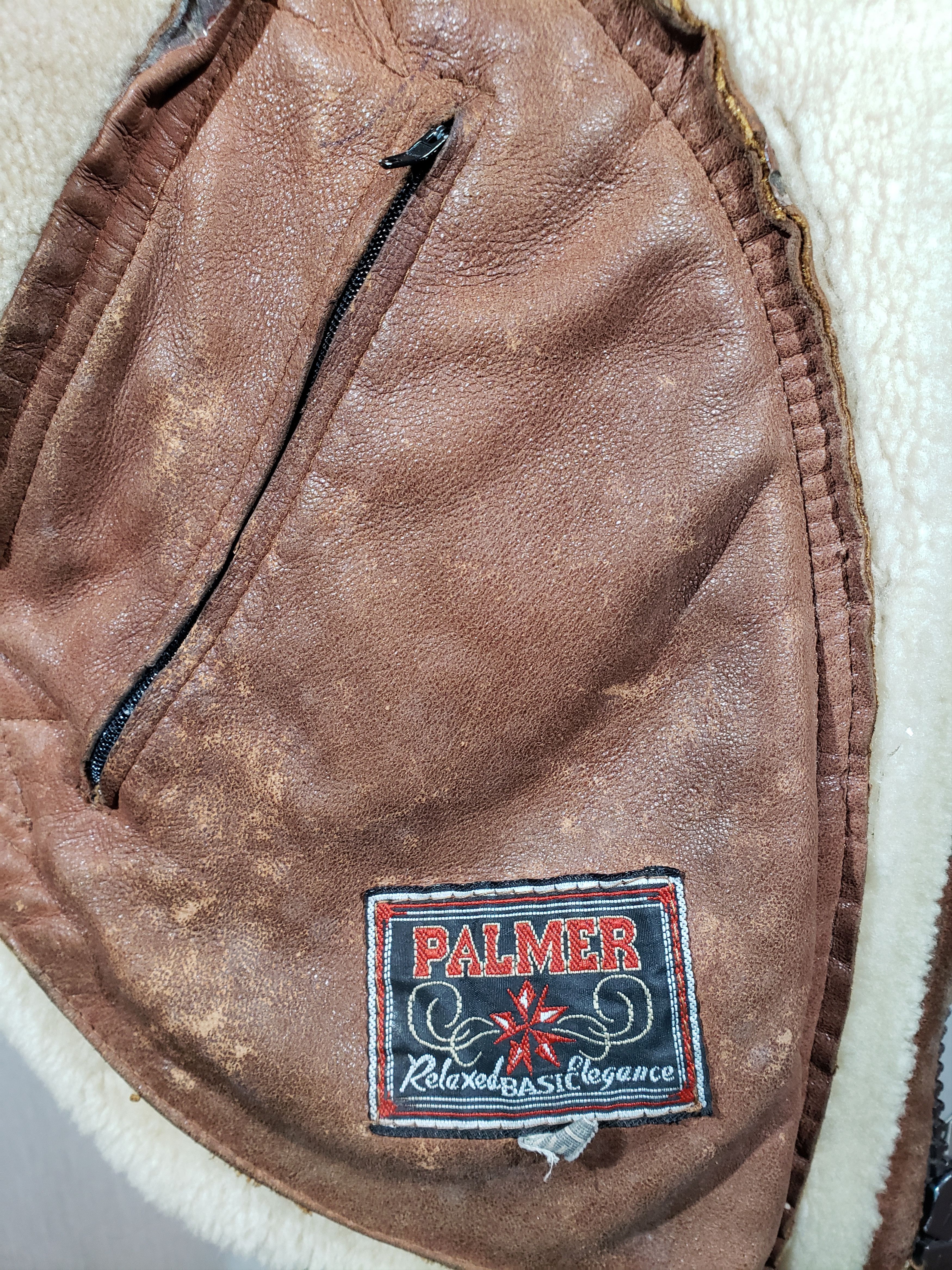 Other Brown men's sheepskin coat with zipper. Size US L / EU 52-54 / 3 - 10 Thumbnail