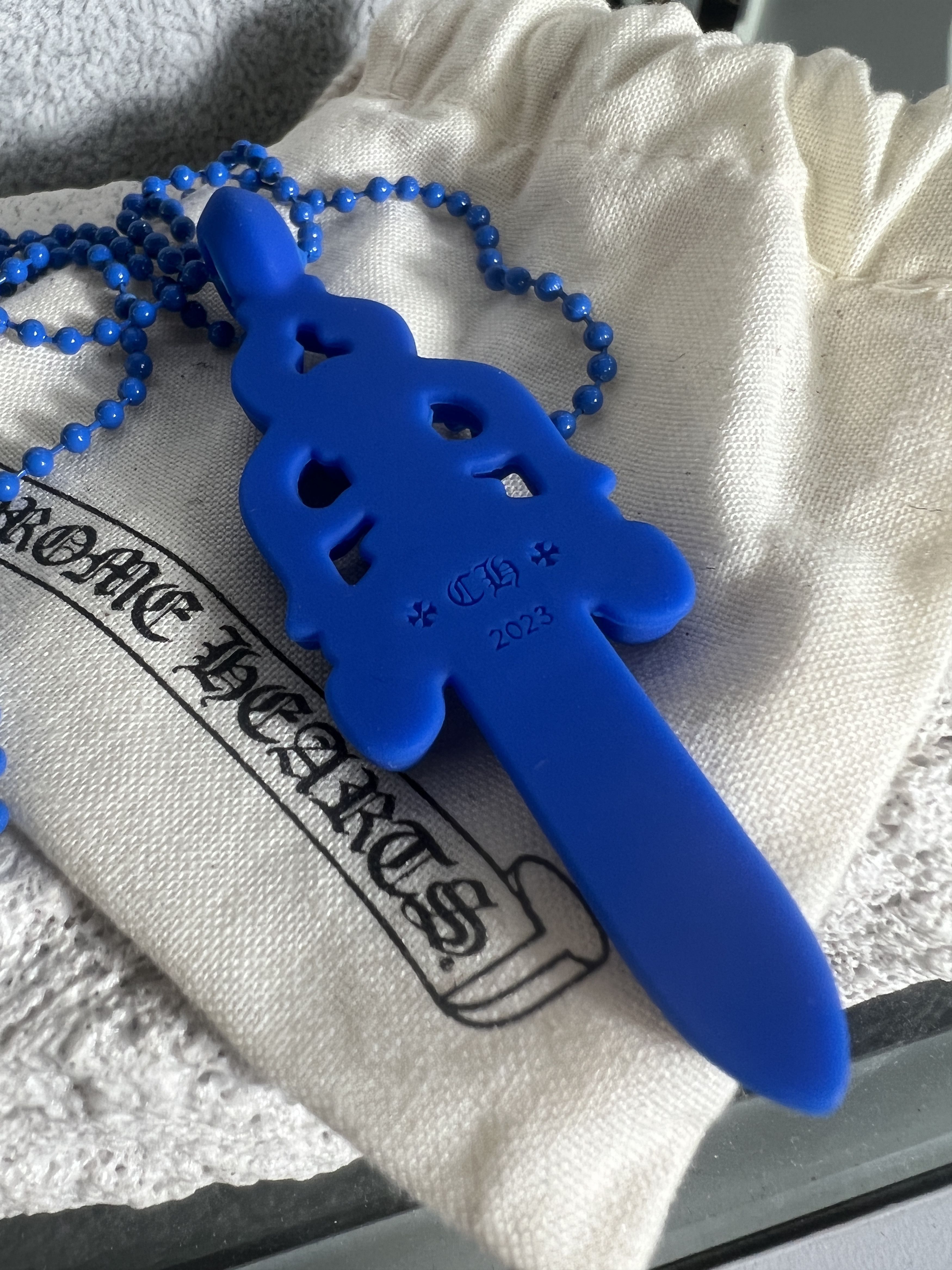 Chrome Hearts Chrome Hearts Blue Dagger Pendant Necklace 2023 Size ONE SIZE - 4 Thumbnail