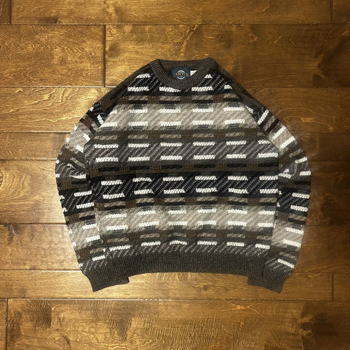 Jantzen × Vintage Vintage Grandpa Coogi Style Knit Sweater Size US M / EU 48-50 / 2 - 1 Thumbnail