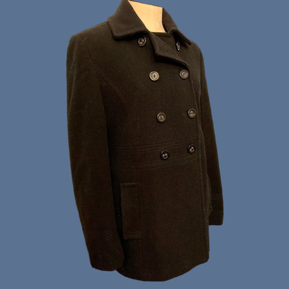 Calvin Klein VINTAGE Calvin Klein Coat Black Wool Blend Coat Women 10 10 Calvin Klein Black Wool Blend Women Below Hip Coat Mens? Size L / US 10 / IT 46 - 1 Thumbnail
