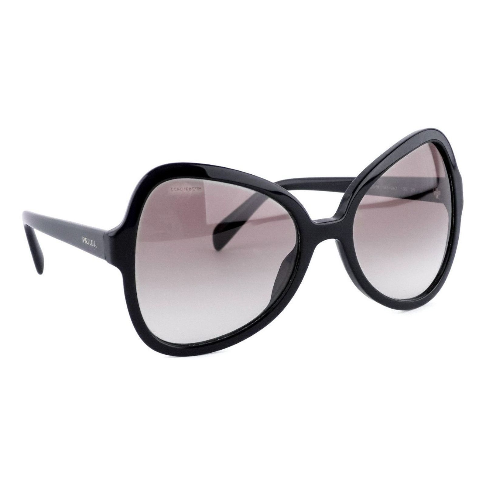 Prada Prada Silver Logo Oversized Oval Black Mask Sunglasses Size ONE SIZE - 1 Thumbnail