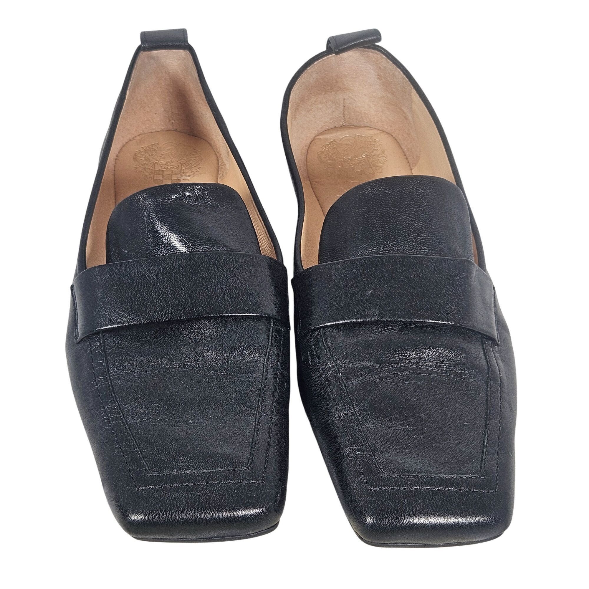 Vince Camuto Vince Camuto Women’s Black Loafers 7.5 M/38 Square Toe Minim Size US 7.5 / IT 37.5 - 2 Thumbnail