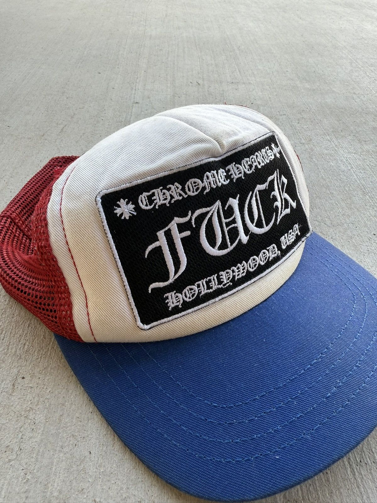 Chrome Hearts Early 2000s Chrome Hearts “FUCK” Trucker Hat — Rare Colorway Size ONE SIZE - 6 Thumbnail
