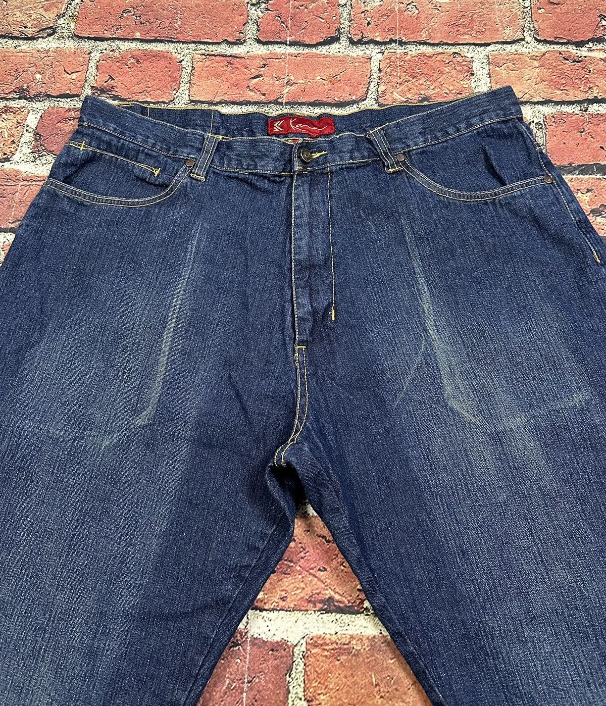 Karl Kani Vintage Karl Kani Jeans Wide Leg Y2K Baggy Embroidered Skate Size US 40 / EU 56 - 4 Thumbnail