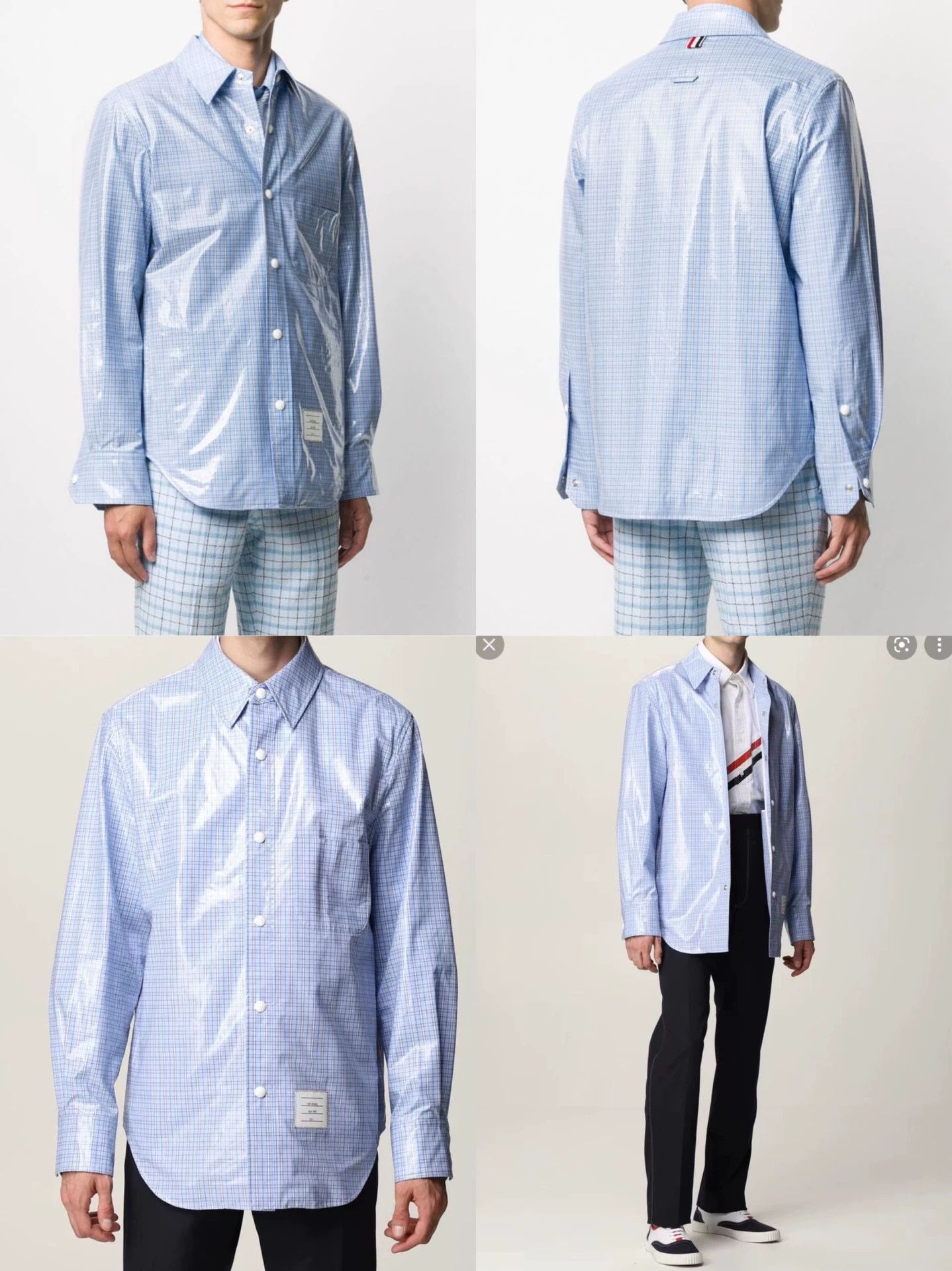Thom Browne Thom Browne Checked Shirt Jacket 3 (New) Size US L / EU 52-54 / 3 - 9 Thumbnail