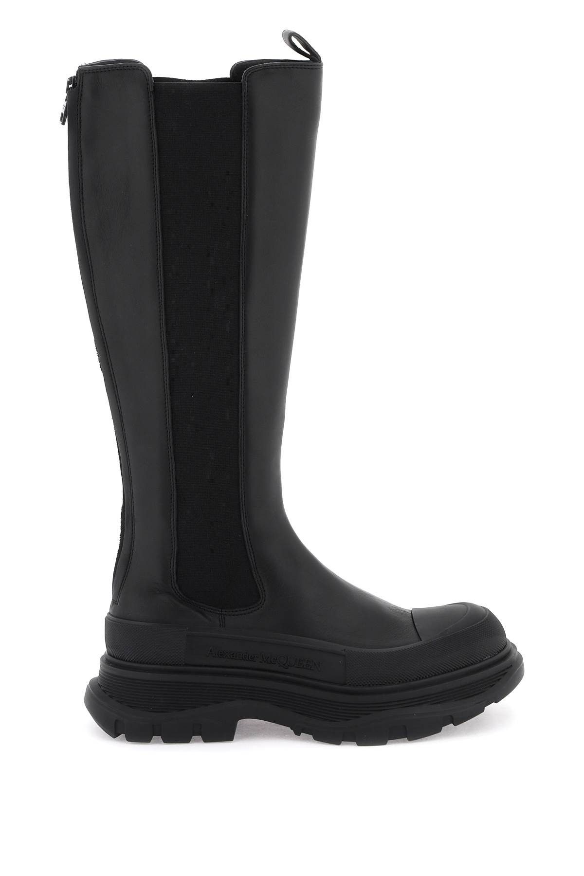 image of Alexander Mcqueen Tread Slick Boots in Black, Women's (Size 7)