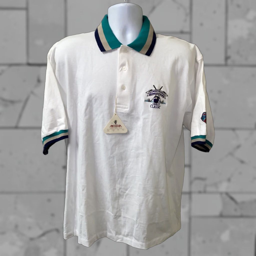 Vintage VINTAGE Antigua Minnesota Vikings Golf Polo Shirt Adult Large White NWT Mens Size US L / EU 52-54 / 3 - 1 Thumbnail
