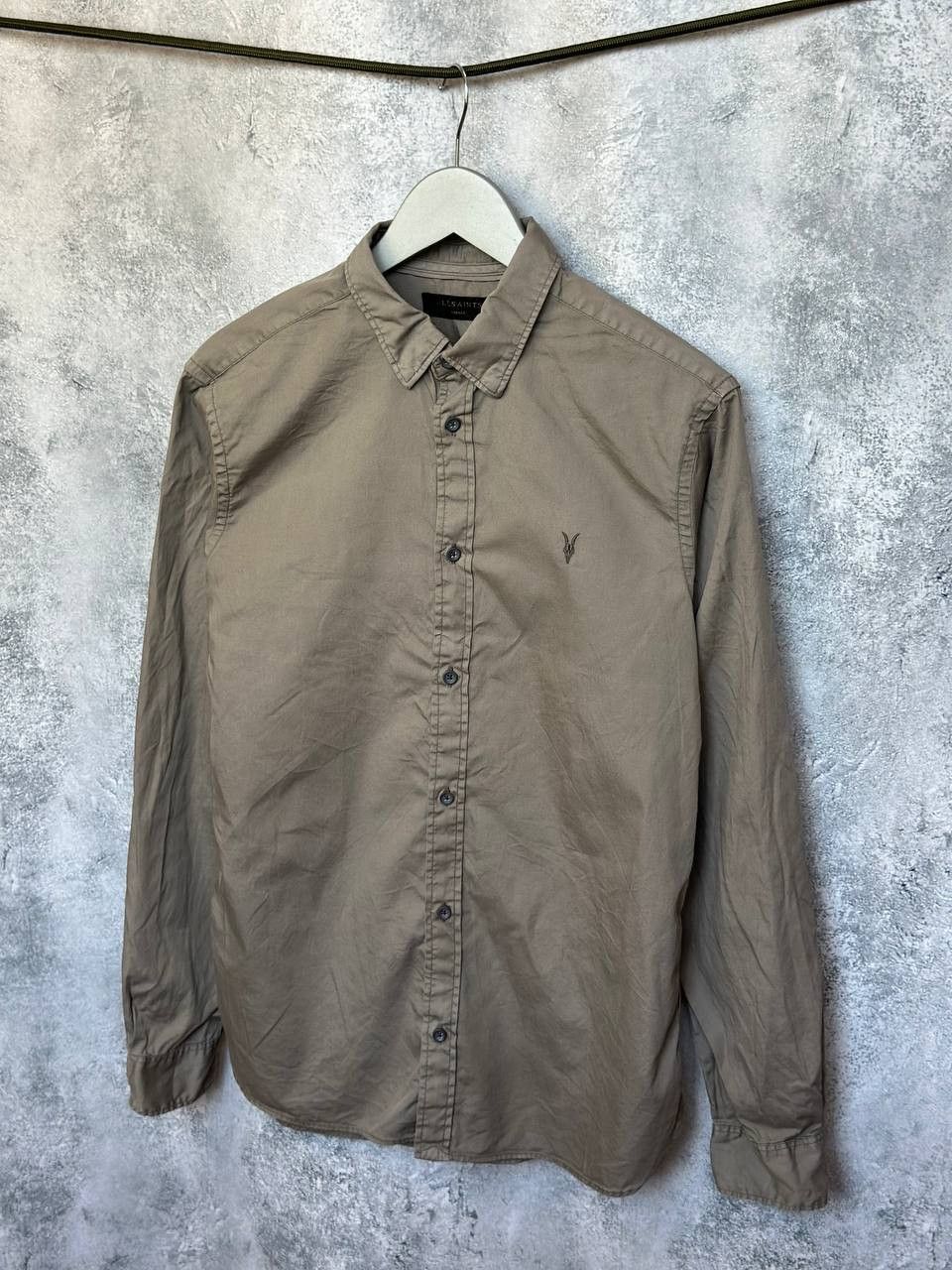 Allsaints ALLSAINTS Redondo Shirt Long Sleeve Gray Button Up Size US S / EU 44-46 / 1 - 1 Thumbnail