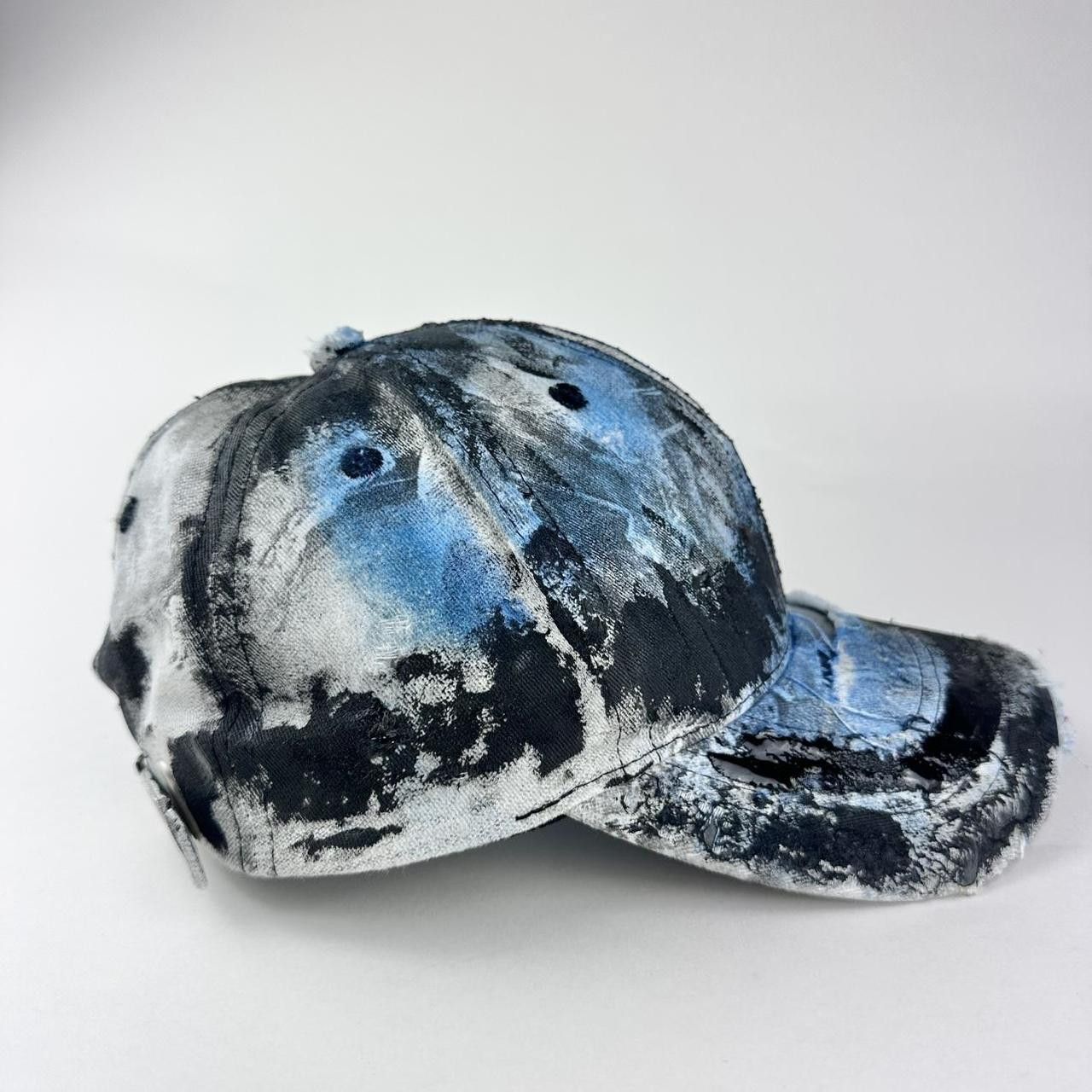 Other ASTROBOI* White/Black/Blue Denim Print Hat Size ONE SIZE - 4 Thumbnail