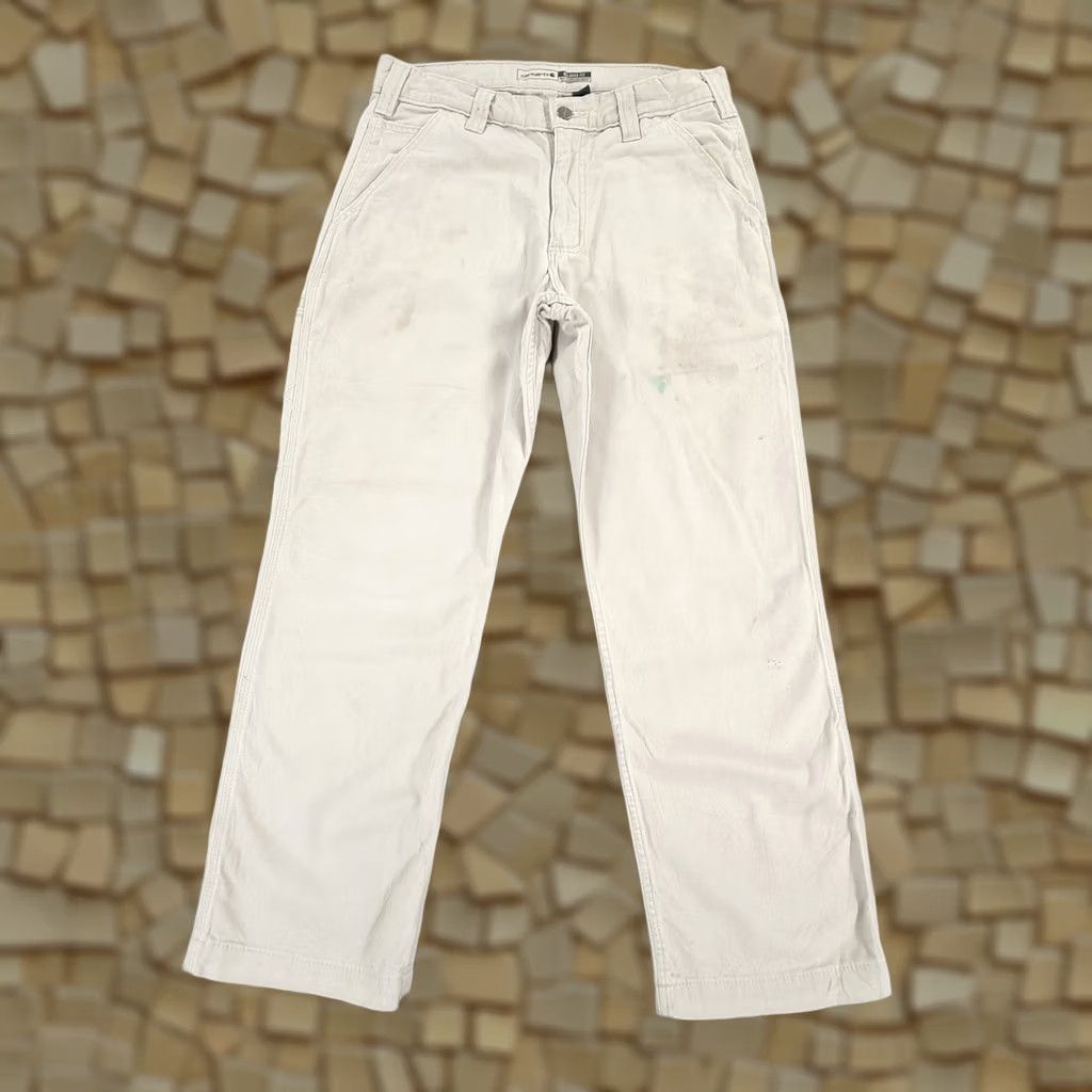 Carhartt Carhartt Mens Trousers Beige W32 L28 Relaxed Fit Flex Workwear Pants Size US 32 / EU 48 - 1 Thumbnail