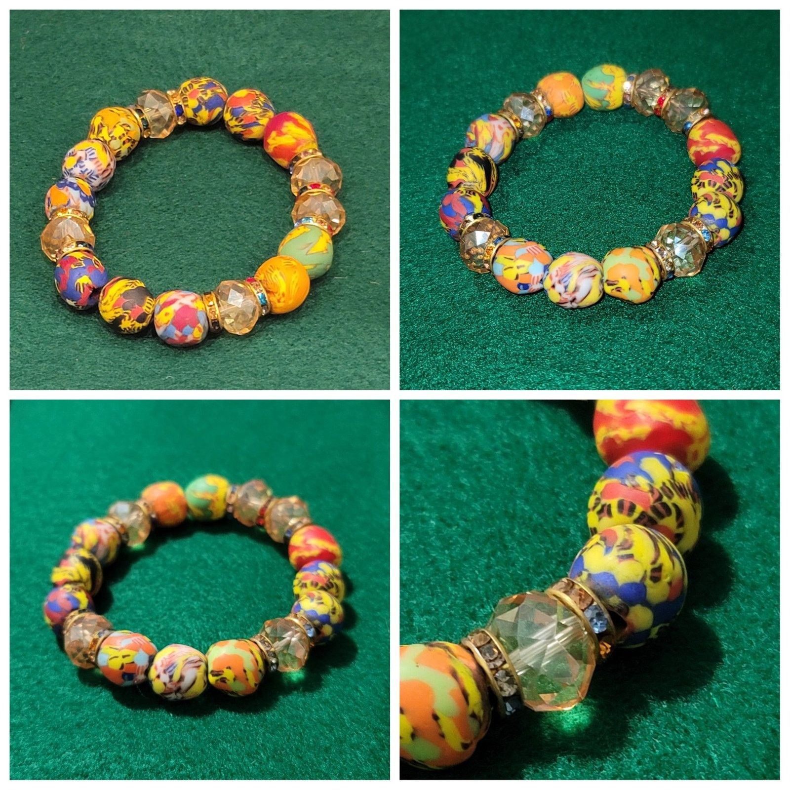 Handmade West African Ghanaian Handmade Custom Beaded Bracelet Size ONE SIZE - 1 Thumbnail
