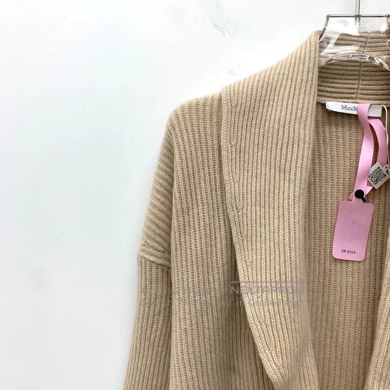 Max Mara Max Mara Brown Cashmere Lapel Belted Knit Cardigan Jacket Size S / US 4 / IT 40 - 3 Thumbnail