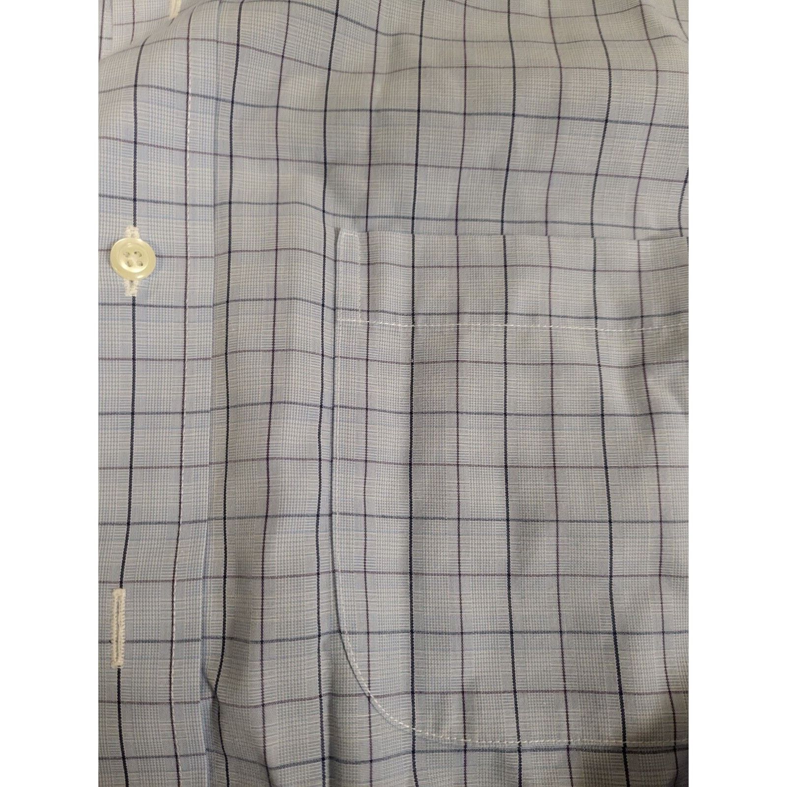 Brooks Brothers Brooks Brothers 16 1/2 34 Mens Dress Shirt Blue Check Size US L / EU 52-54 / 3 - 3 Thumbnail