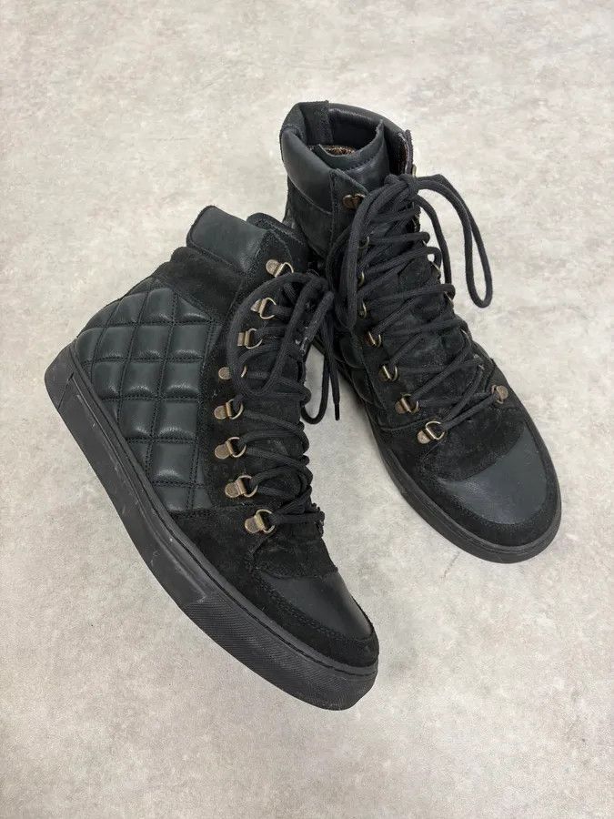 Marc Jacobs Marc Jacobs Black Quilted High-Top Leather Sneaker Size US 8.5 / EU 41-42 - 5 Thumbnail
