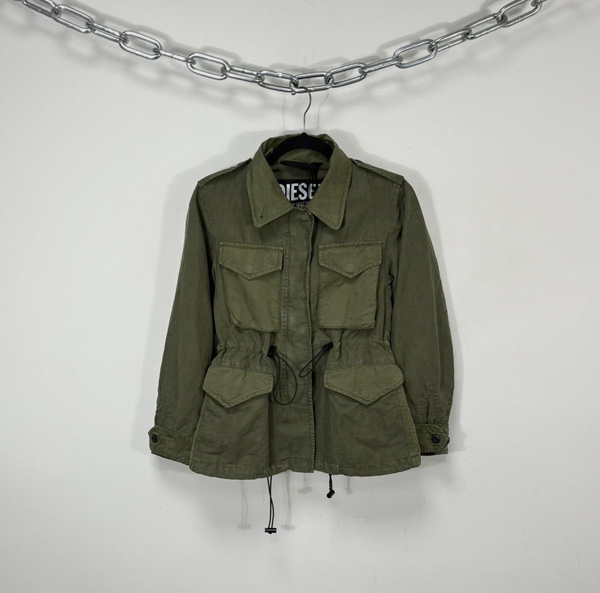Diesel Diesel G-Claudia Giacca NWT Women’s Multipocket Olive Jacket Size XXS / US 00 / IT 34 - 1 Thumbnail