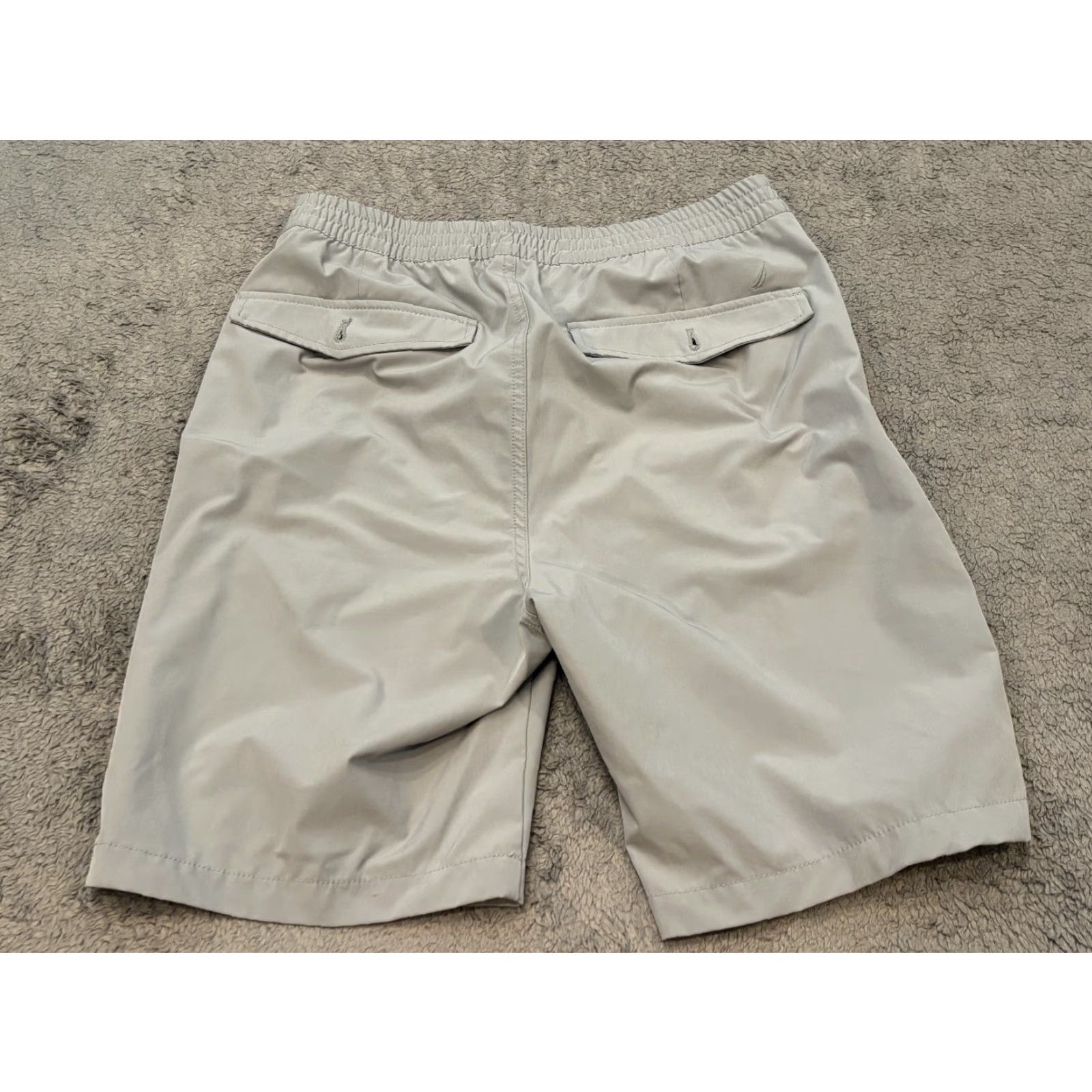 Nautica Nautica Shorts Mens Small Light Gray Chino Elastic Waist Golf Active Tech Size US 29 - 6 Thumbnail