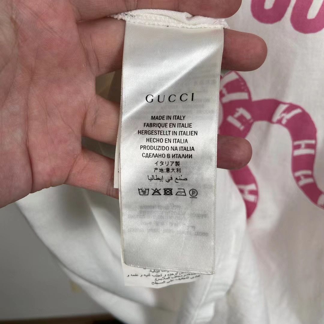 Gucci Gucci Pink Snake Short Sleeve Nextarrow-2412 Size US XS / EU 42 / 0 - 4 Thumbnail