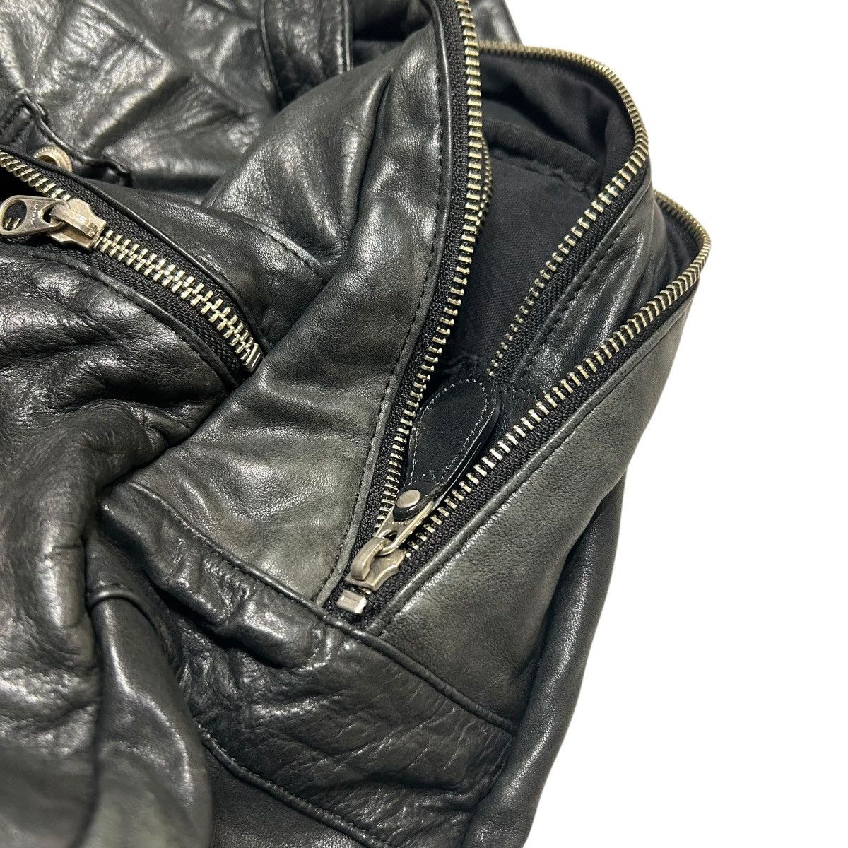 Designer × Vintage × Yohji Yamamoto Vintage Yohji Yamamoto black multi zip leather bag Size ONE SIZE - 23 Thumbnail