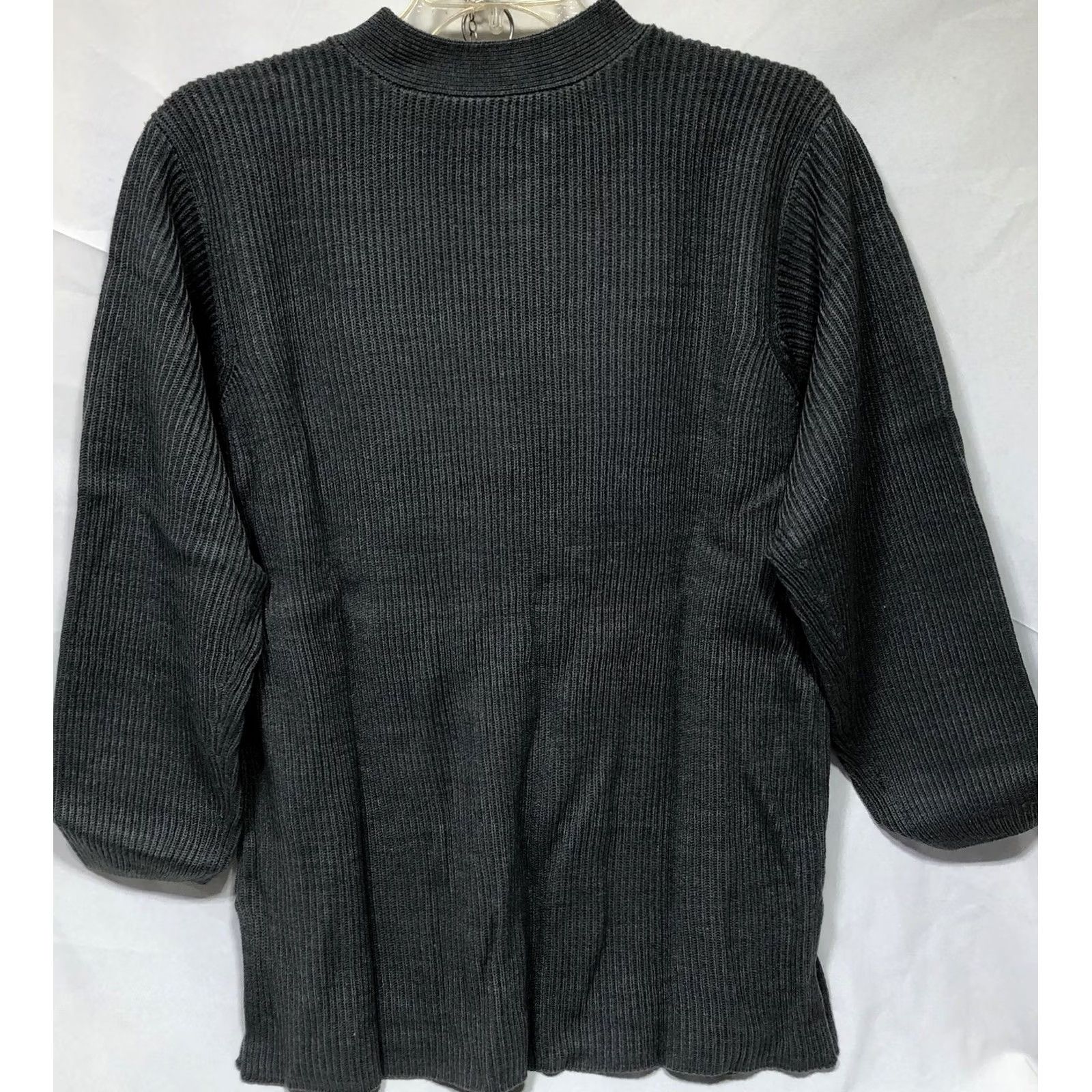 Vintage VINTAGE Yarn Works Gray Cardigan Sweater XL LongSleeve Classic Capsule Size XL / US 12-14 / IT 48-50 - 2 Thumbnail