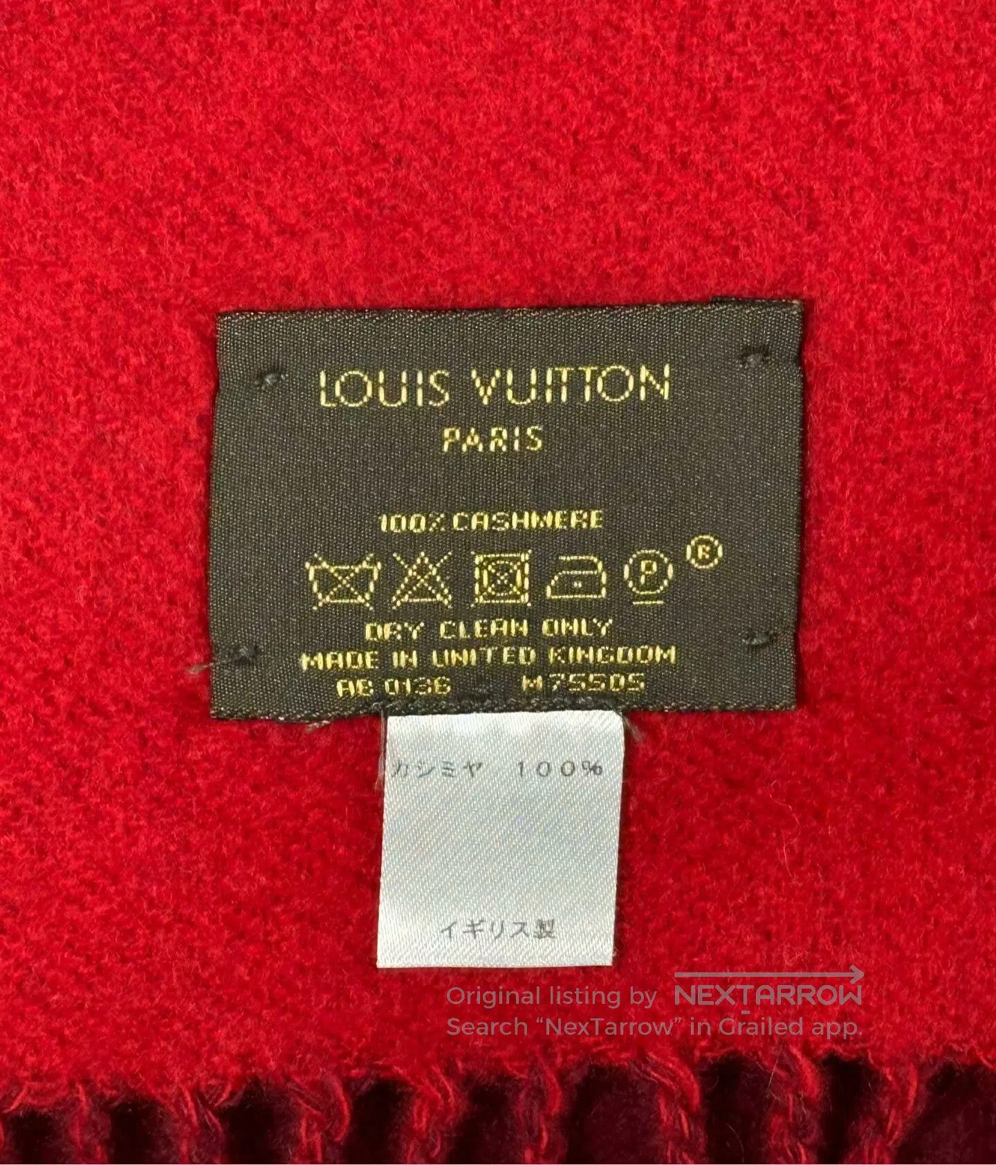 Louis Vuitton Louis Vuitton Red All-over Logo Double-sided Cashmere Scar Size ONE SIZE - 3 Thumbnail