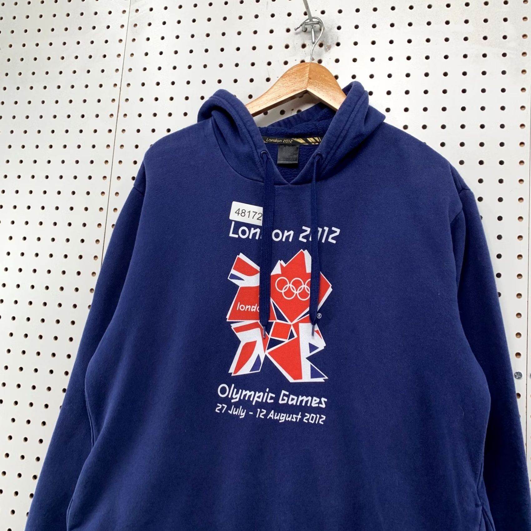 Vintage London Olympic Games Hoodie Sweatshirt Mens Large Blue 2012 Fleece Hooded Size US L / EU 52-54 / 3 - 6 Thumbnail