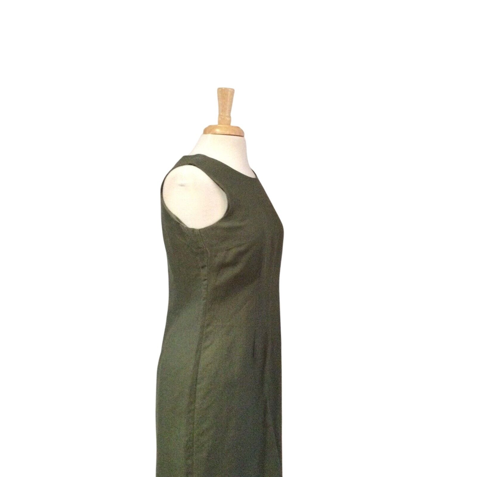 Other Jennifer Eden Sheath Dress Sleeveless Olive Green Size 8 Size M / US 6-8 / IT 42-44 - 6 Thumbnail