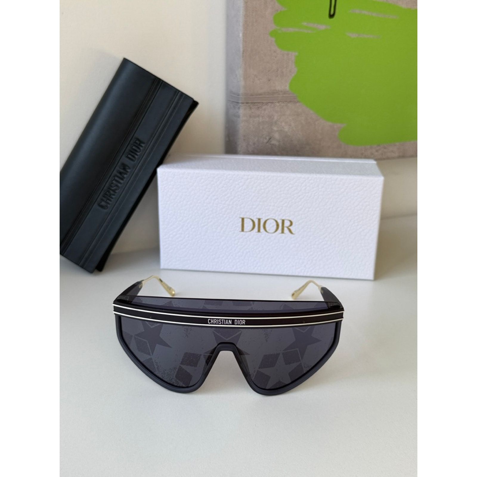 Dior NEW Dior DiorClub M2U Shield Mask Sunglasses Blue Stars Size ONE SIZE - 4 Thumbnail