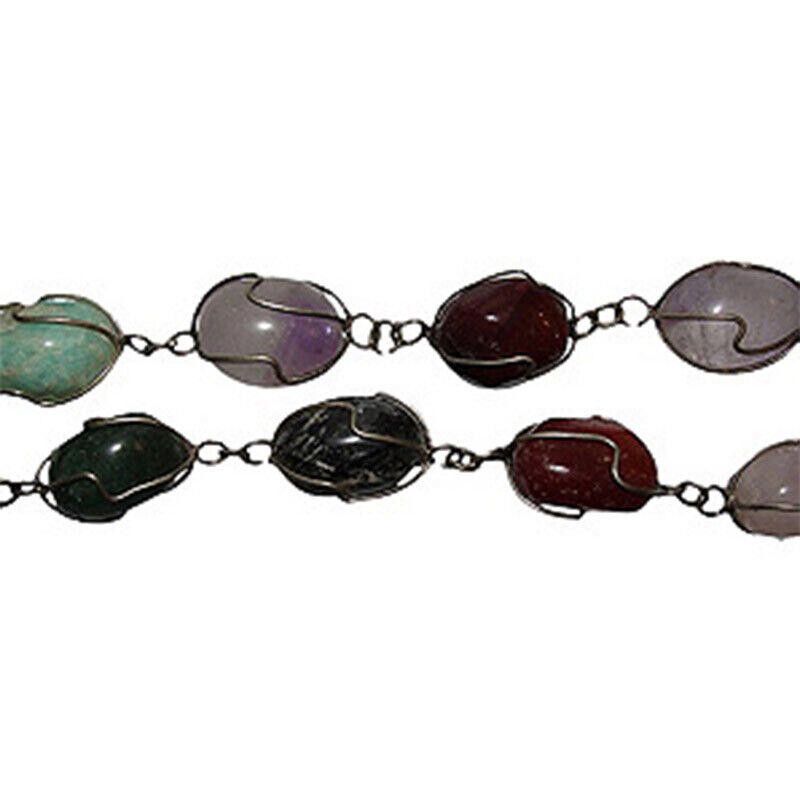 Designer Gemstone Wire Wrap Flapper Necklace Size ONE SIZE - 4 Thumbnail