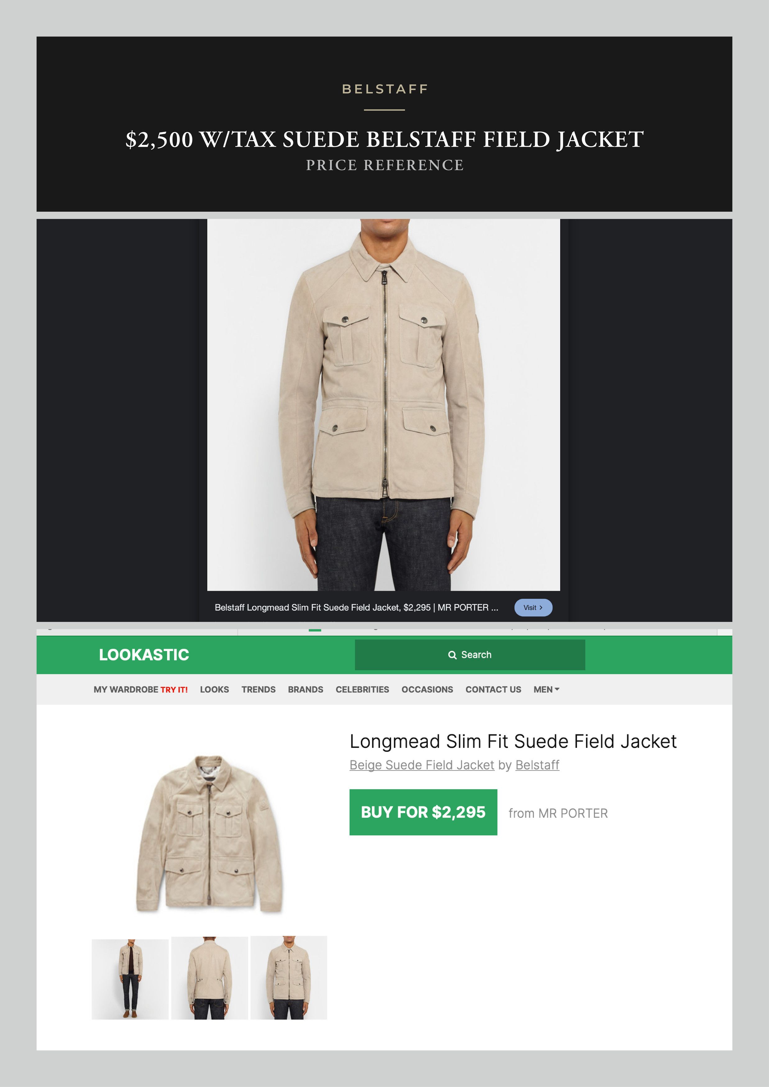 Belstaff Coveted, Badass New $2,500 BELSTAFF Beige Suede Field Jacket Size US M / EU 48-50 / 2 - 7 Thumbnail