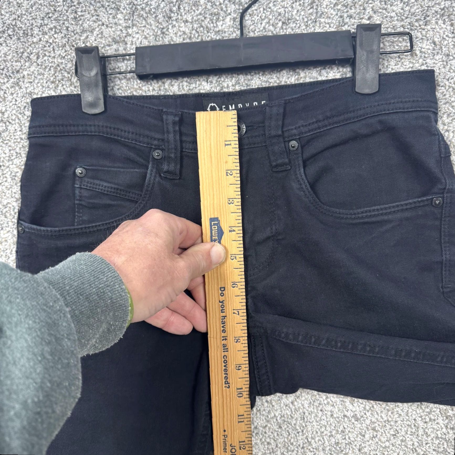 Empyre Empyre Recoil Jeans 28 Black Low Rise Skinny Stretch Dark Denim Sleek Streetwea Size 28" / US 6 / IT 42 - 6 Thumbnail