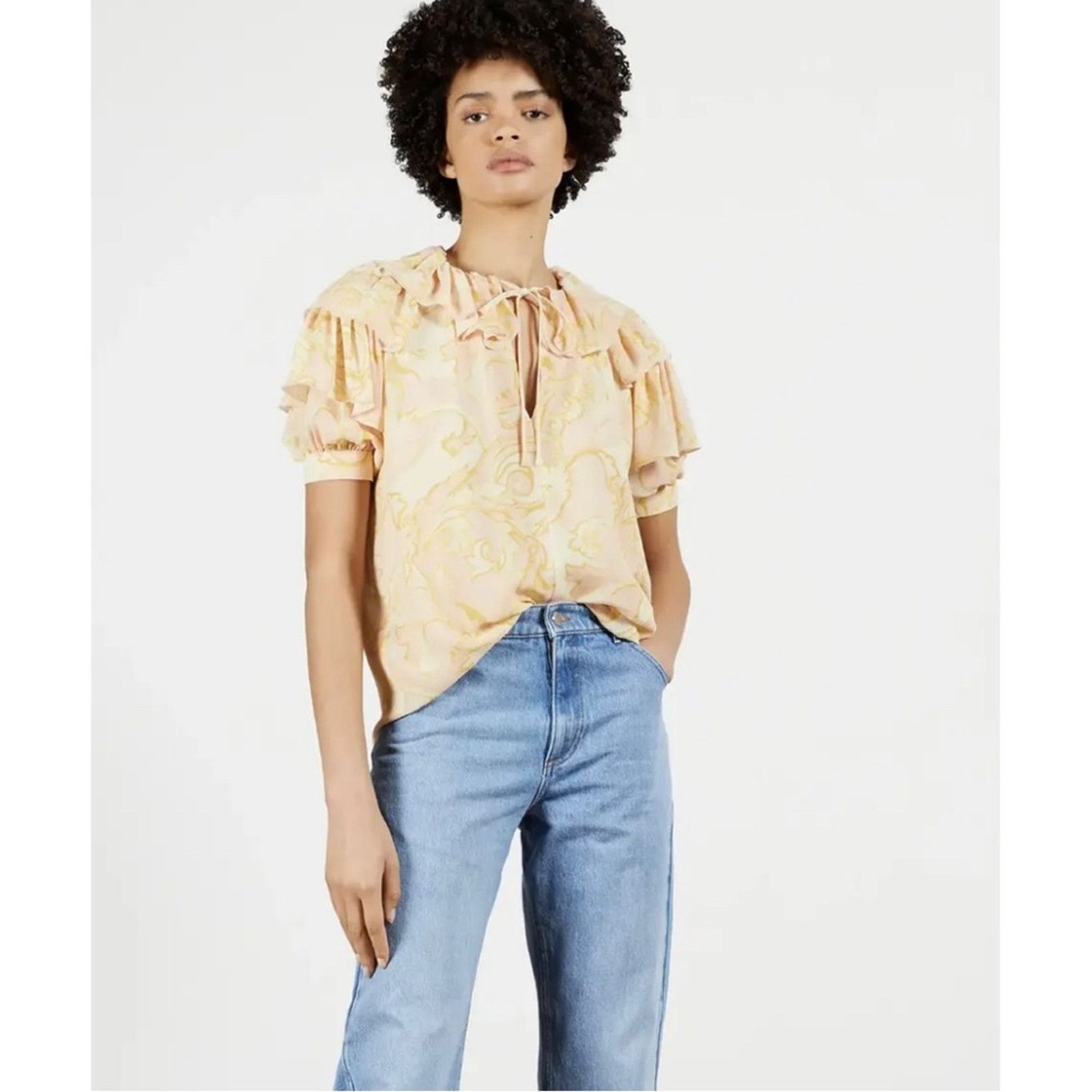 Ted Baker Ted Baker Frisis paisley print ruffle tie front blouse Size M / US 6-8 / IT 42-44 - 3 Thumbnail