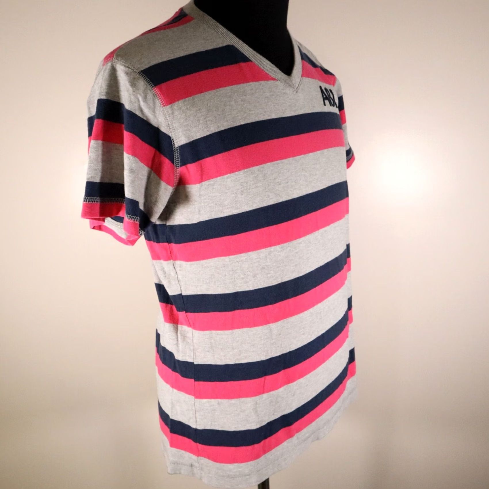 Vintage Aéropostale Shirt Mens Medium Casual V-Neck Striped Short Sleeve Tee Size US M / EU 48-50 / 2 - 3 Thumbnail