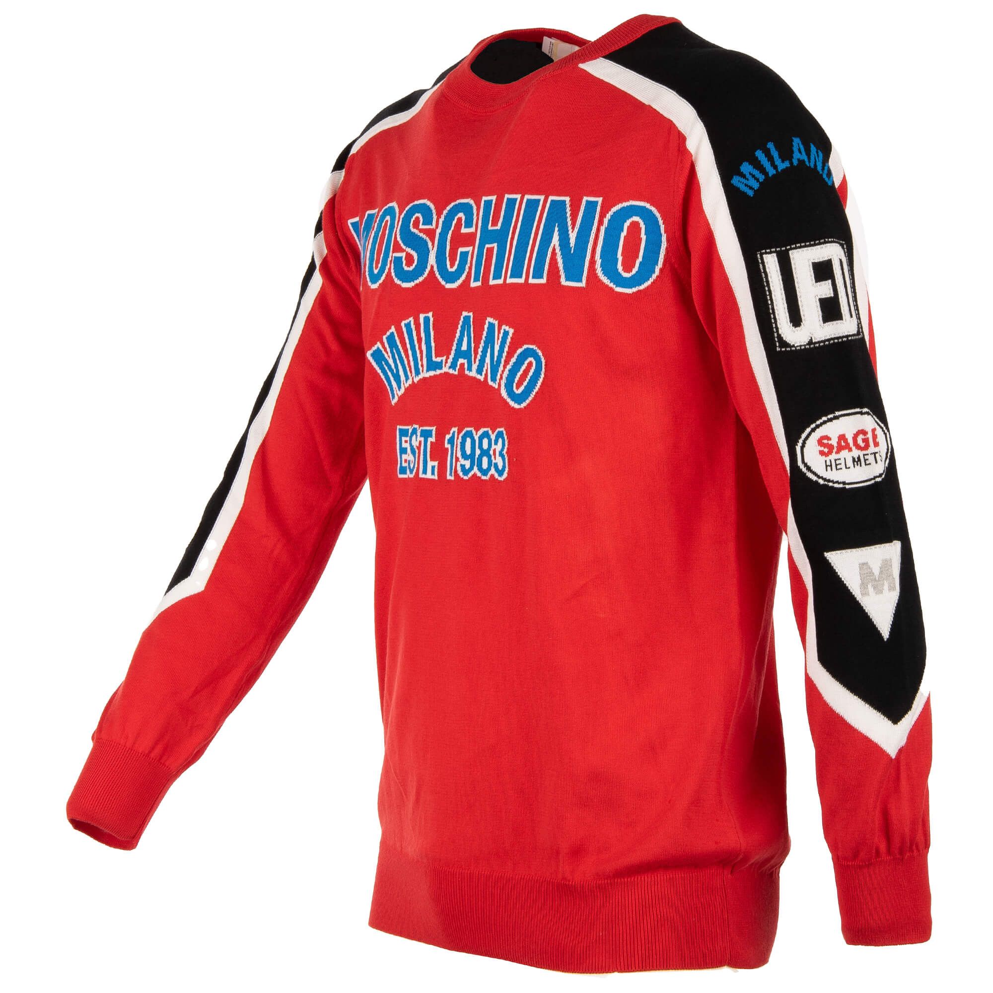 Moschino o1y0225 Logo Sweater in Multicolor Size US M / EU 48-50 / 2 - 3 Thumbnail