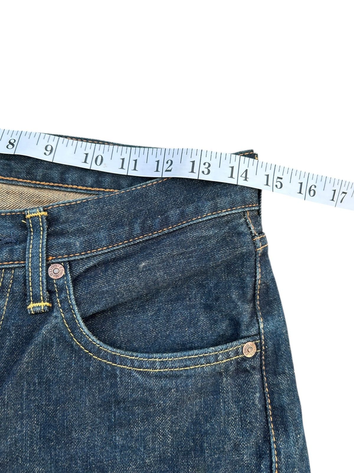 Kapital Vintage Edwin Selvedge Baggy Distressed Short Denim Jeans Size US 29 - 14 Thumbnail