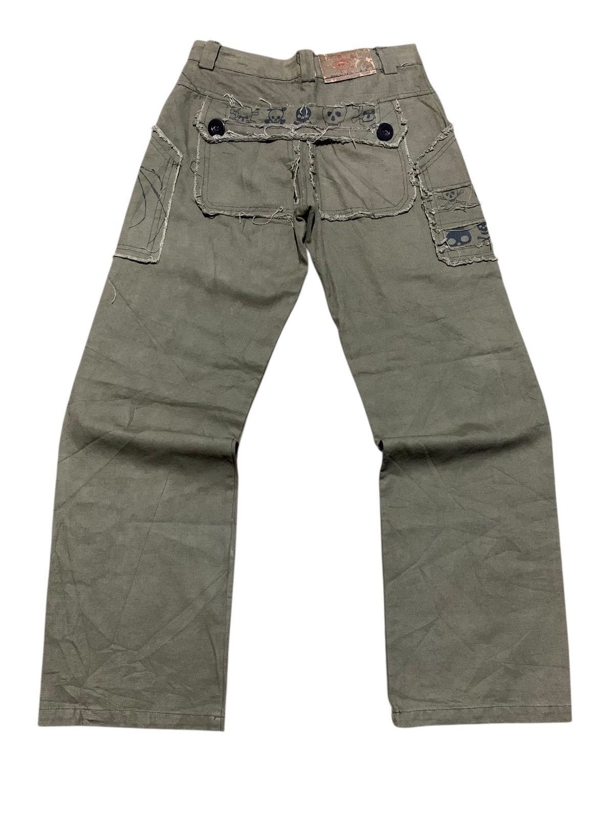 If Six Was Nine Vintage Gaibatou japan skull dragon fatigue monkey pants Size US 28 / EU 44 - 2 Thumbnail