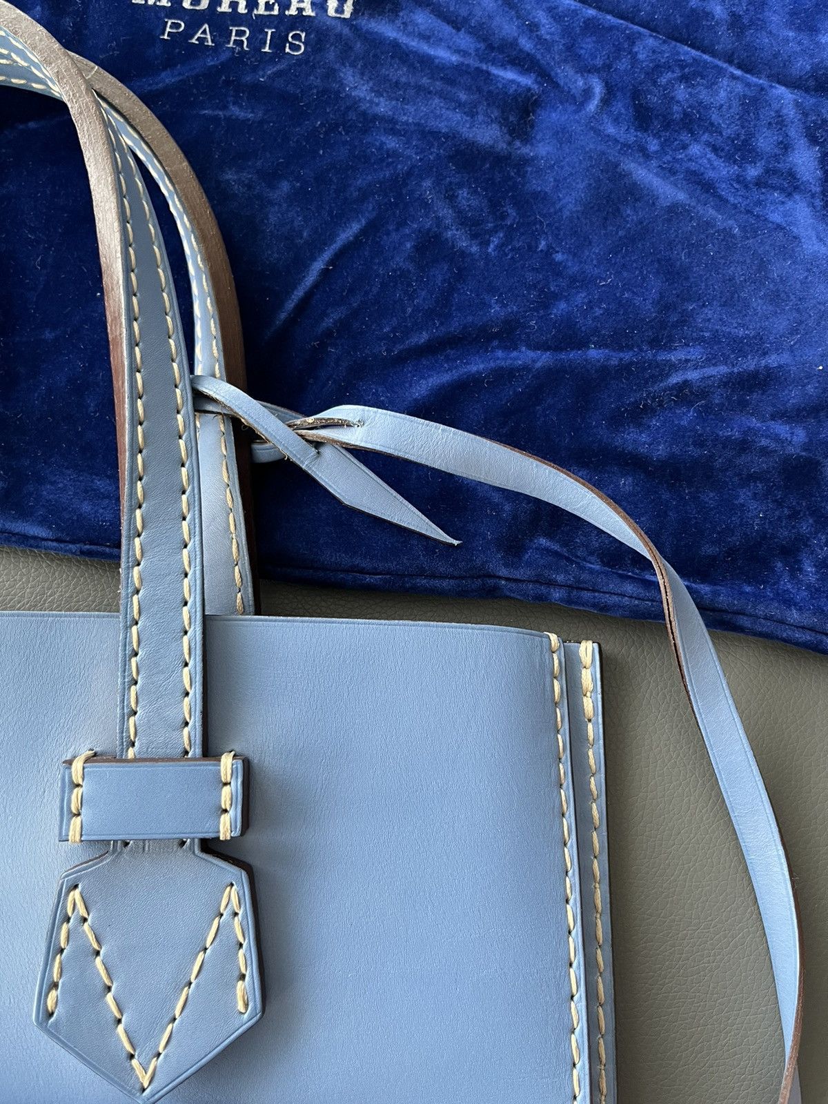 Moreau Paris Brand New Sold Out Vintage Moreau Paris Leather Tote Bag Size ONE SIZE - 11 Thumbnail