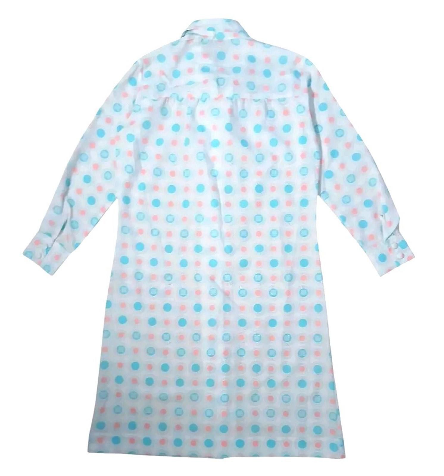 Lanvin 60's LANVIN Logo Patterned US 14/EU 46 Women's Shirt Dress Size XL / US 12-14 / IT 48-50 - 2 Thumbnail