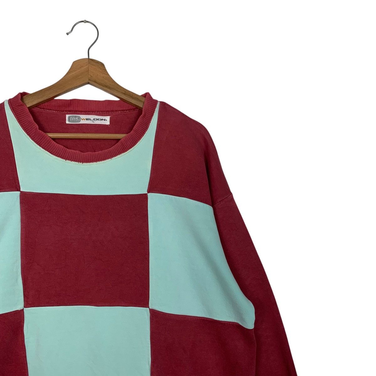 Japanese Brand Vintage WELDON Check Crewneck Sweatshirt #2944-C133 Size US L / EU 52-54 / 3 - 5 Thumbnail
