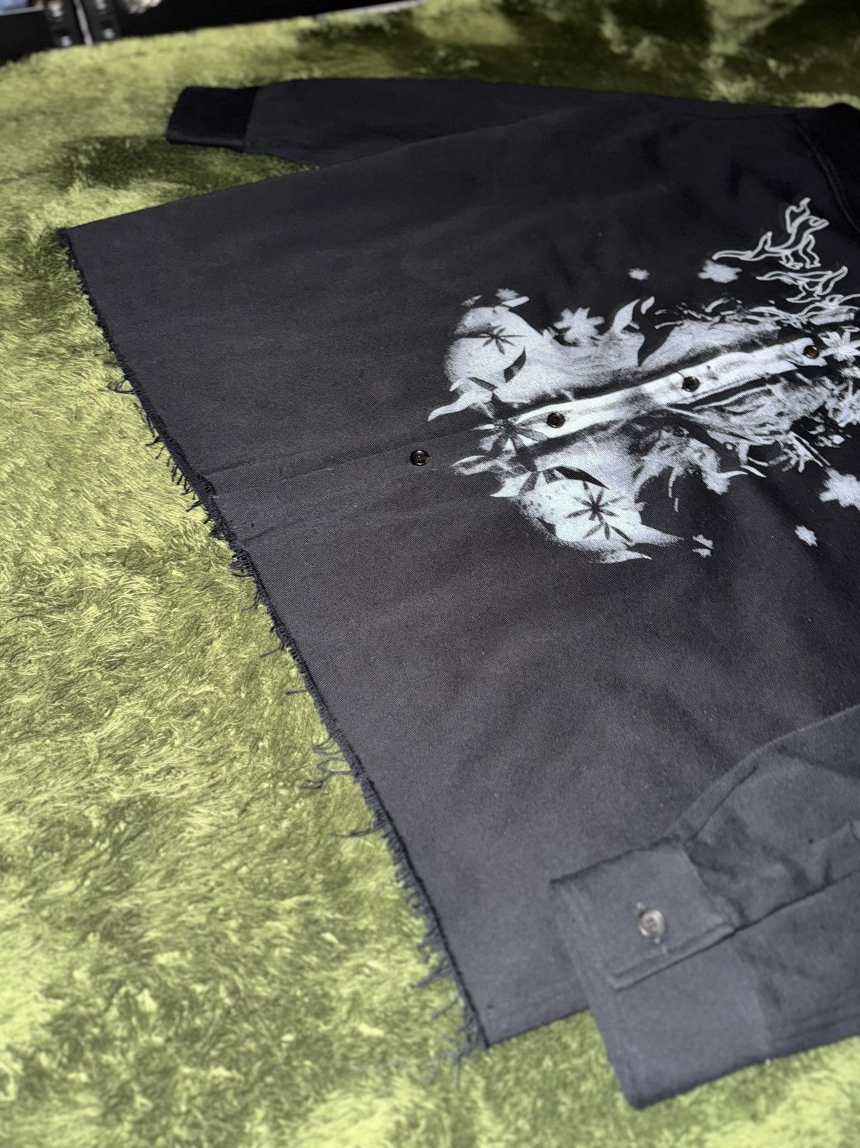 Kusikohc [L] KUSIKOHС Fantasy Unbalanced Heavy Cotton Shirt – Black Size US L / EU 52-54 / 3 - 7 Thumbnail