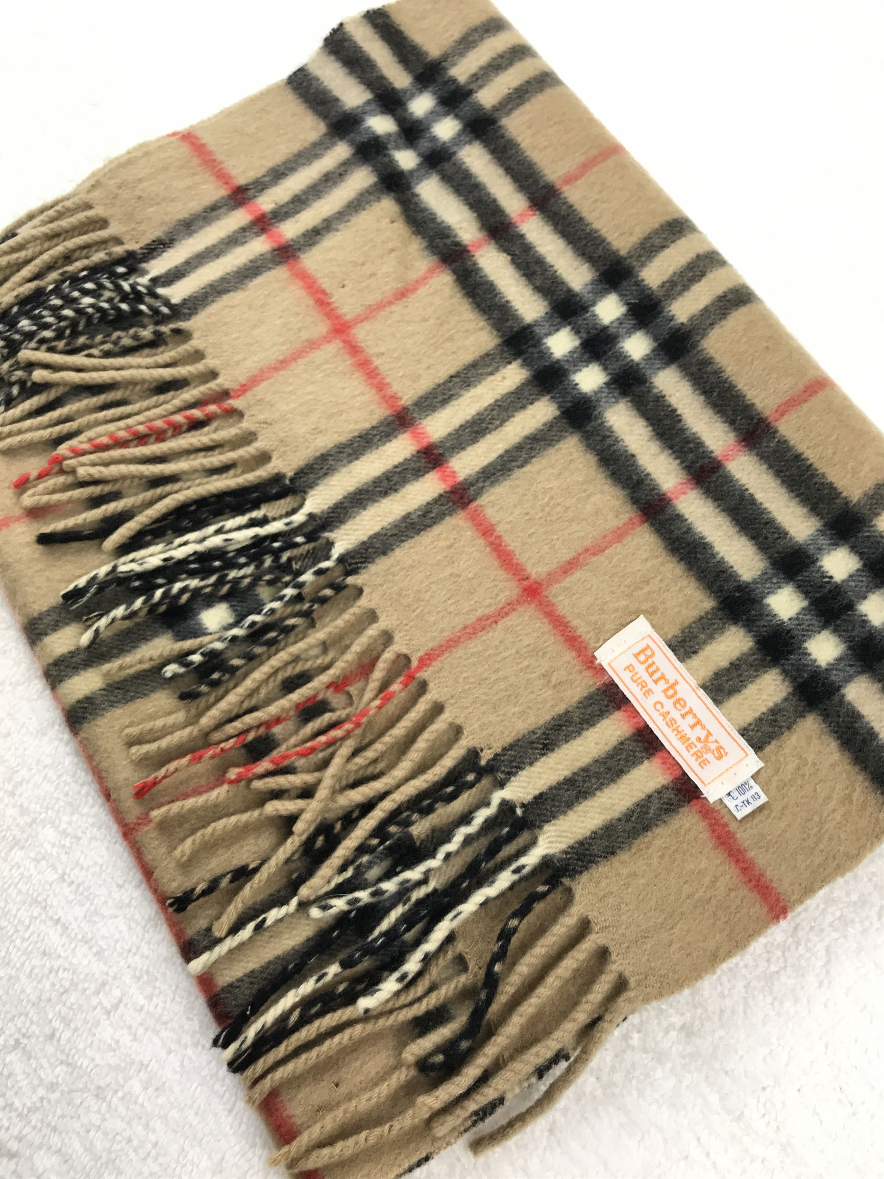 Burberry × Vintage Vintage Burberry Scarf Muffler Wool Cashmere Novacheck Size ONE SIZE - 4 Thumbnail