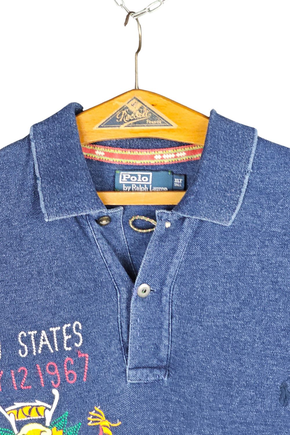 Polo Ralph Lauren PRL “USNC Dragon” Indigo Jersey Polo - XLT (Tall) - c. 06ss Size US XL / EU 56 / 4 - 7 Thumbnail