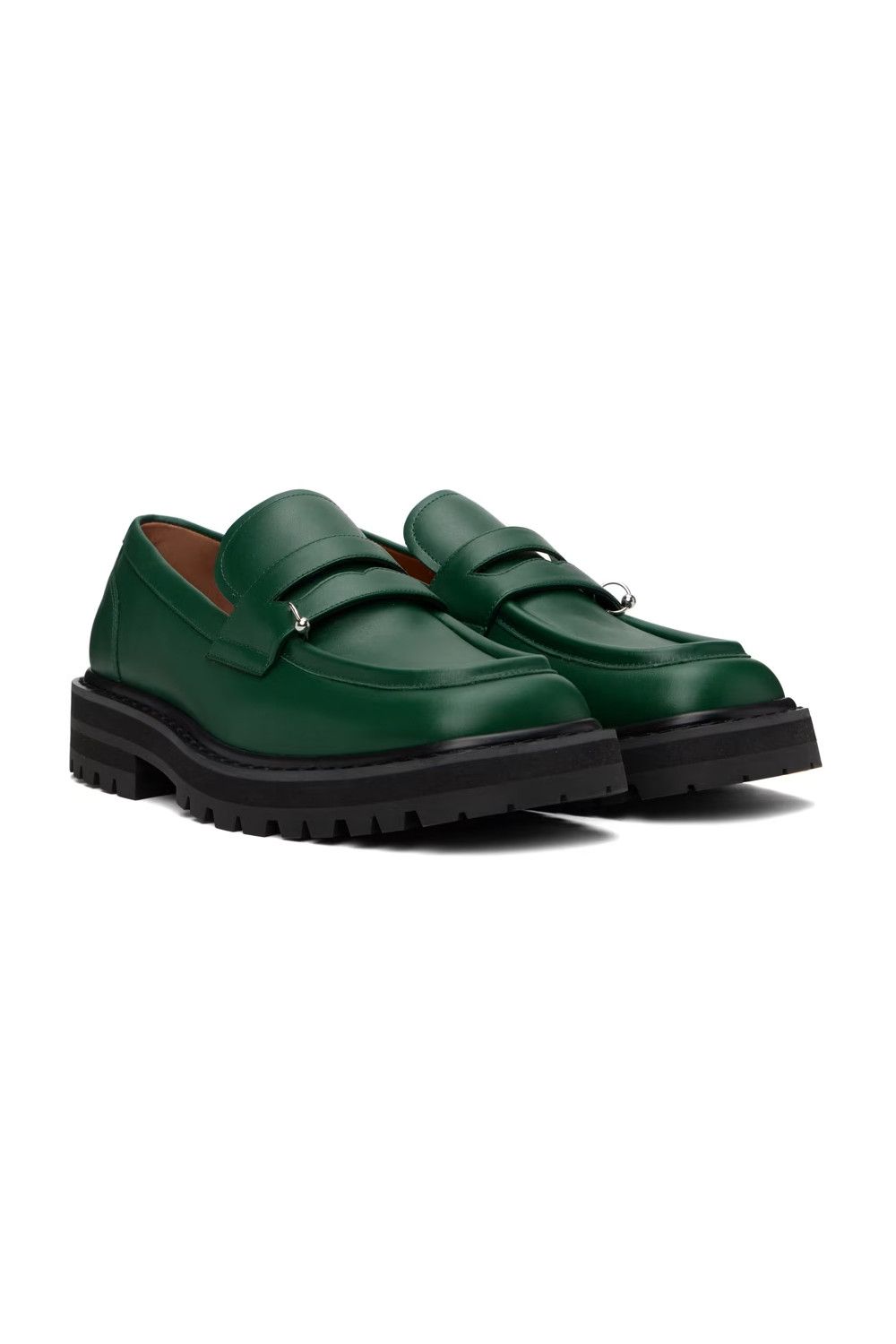 Marni o1f1d3z0625 Leather Piercing 2.0 Chunky Loafers in Green Size US 9.5 / EU 42-43 - 1 Thumbnail