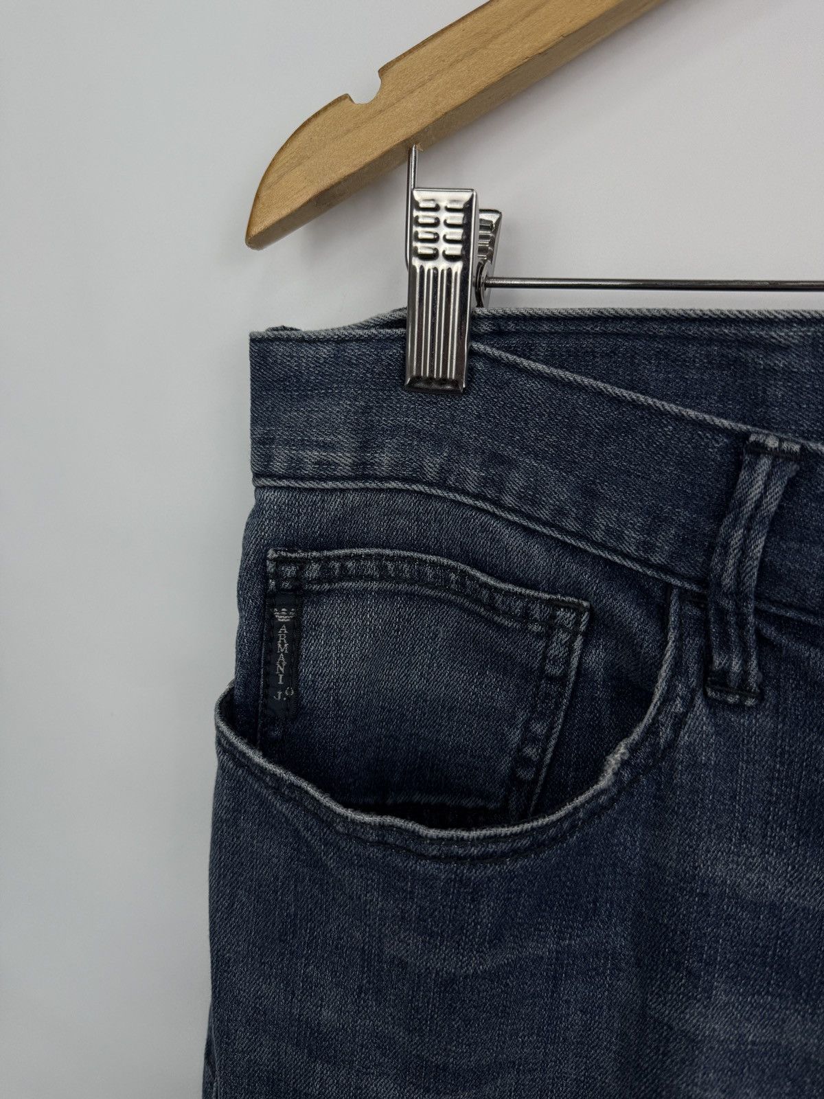 Armani 🇺🇸 Vintage 90s Armani Jeans J02 Extra Slim Fit Comfort Fabric Size US 34 / EU 50 - 7 Thumbnail