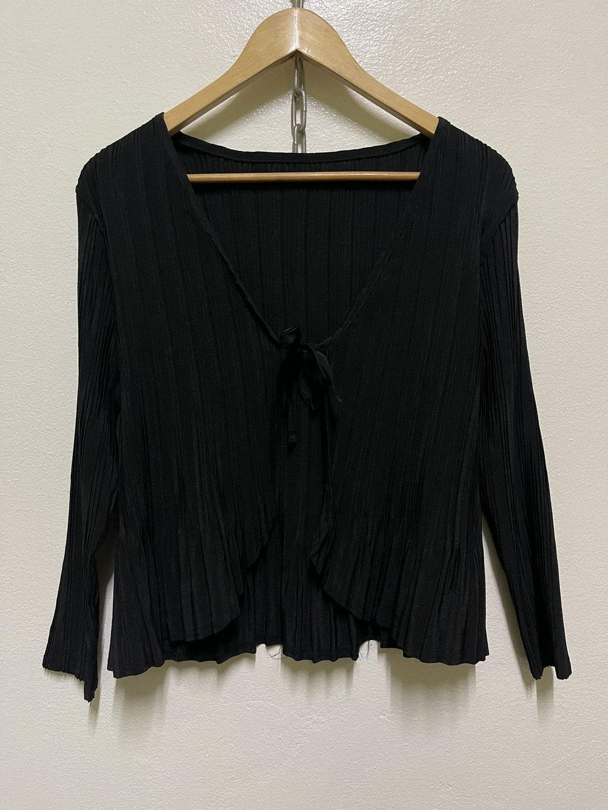 Japanese Brand Le Chic Pleated Cardigan Black M-L Size M / US 6-8 / IT 42-44 - 1 Thumbnail