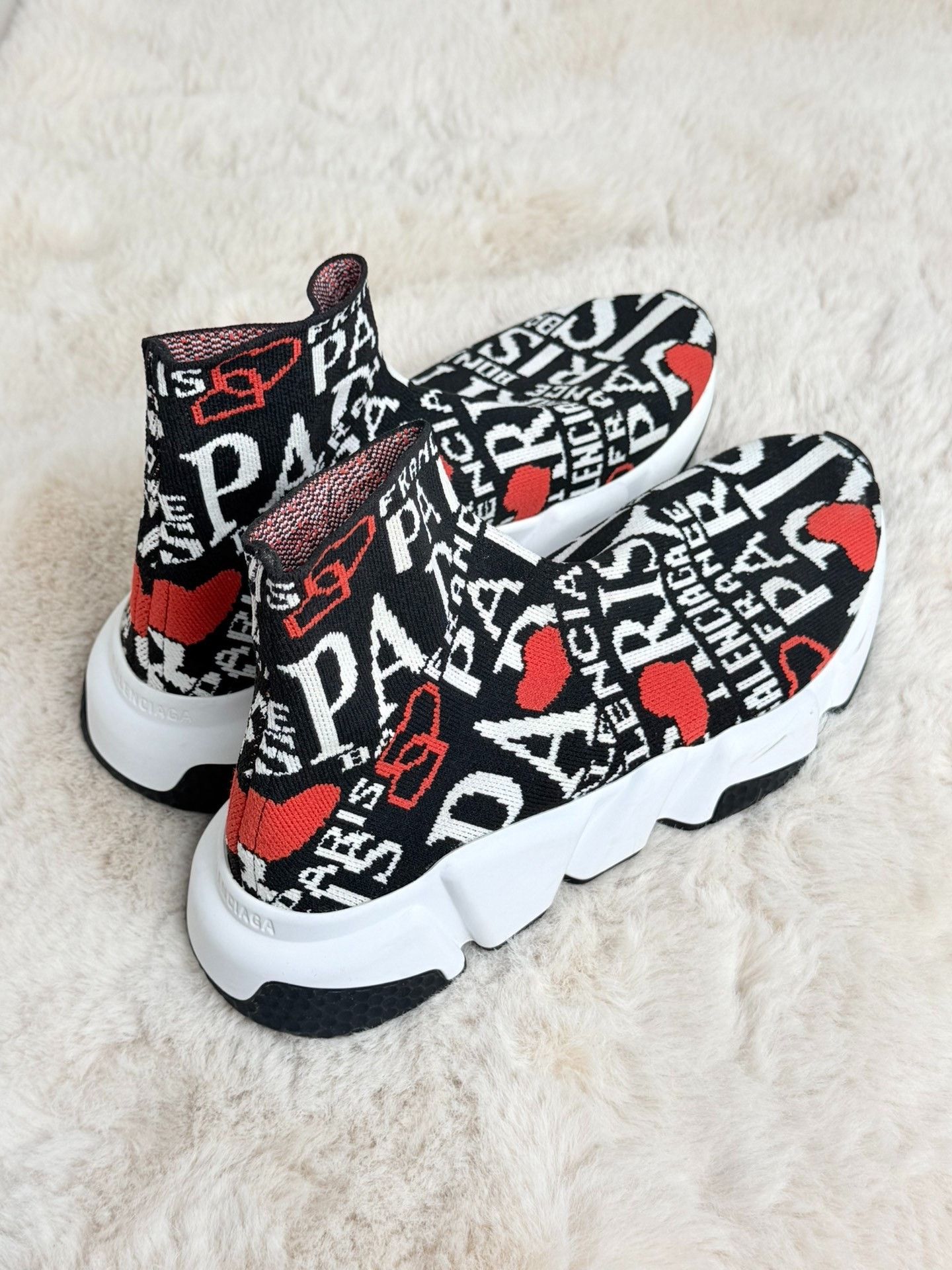 Balenciaga Balenciaga Limited Black Hitop Sneakers us_7 Women Size US 7 / IT 37 - 1 Thumbnail
