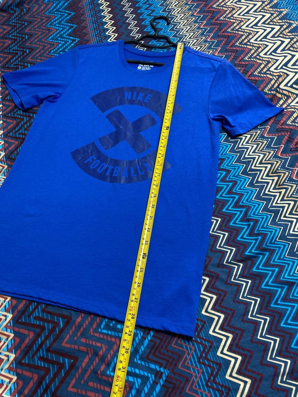 Nike × Vintage 90s VIntage Nike Y2k Big Logo Navy Tshirt Size US S / EU 44-46 / 1 - 8 Thumbnail